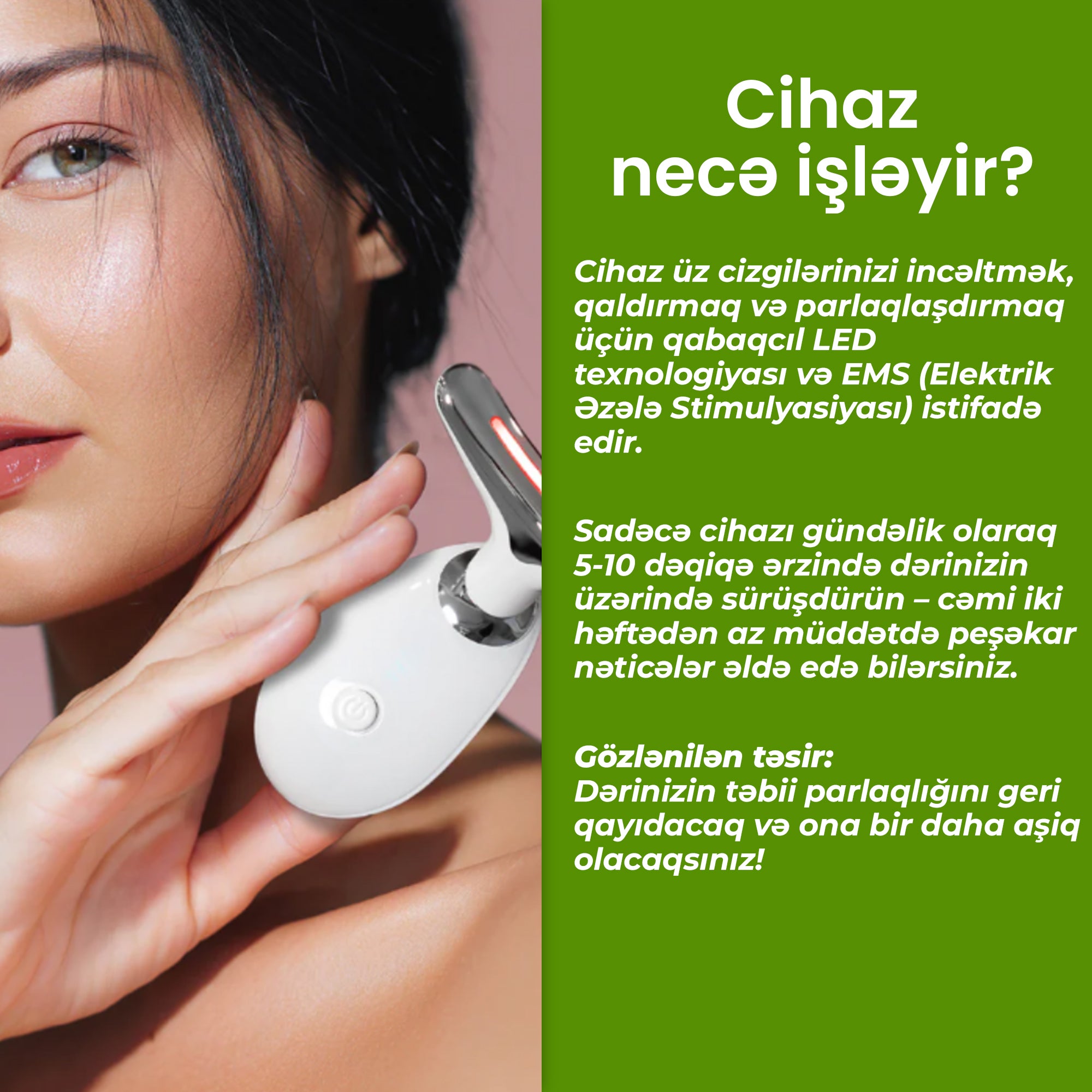 Üz və Boyun Üçün EMS Masaj Cihazı